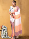 Indiehaat | Hand Dyed Khadi Cotton Saree Multicolor