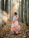 Indiehaat | Hand Dyed Khadi Cotton Saree Multicolor