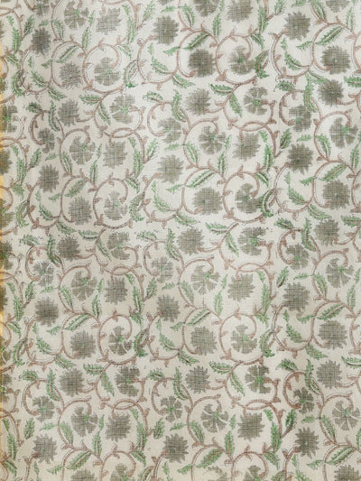 Indiehaat | Pure Kota Doria Blockprint Suit Green