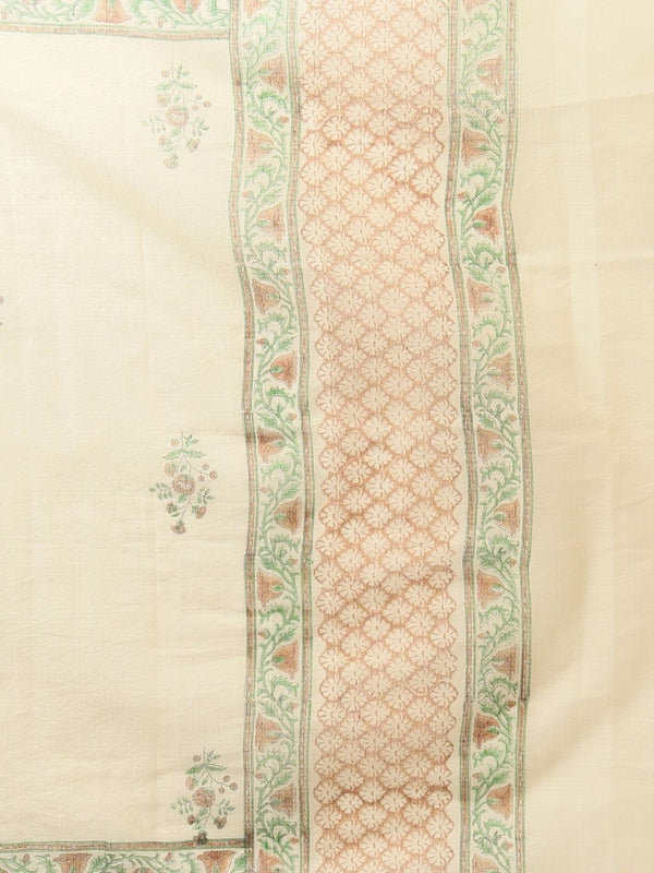 Indiehaat | Pure Kota Doria Blockprint Suit Brown