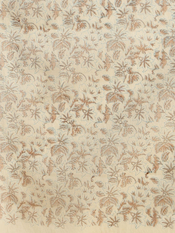 Indiehaat | Pure Kota Doria Blockprint Suit Brown