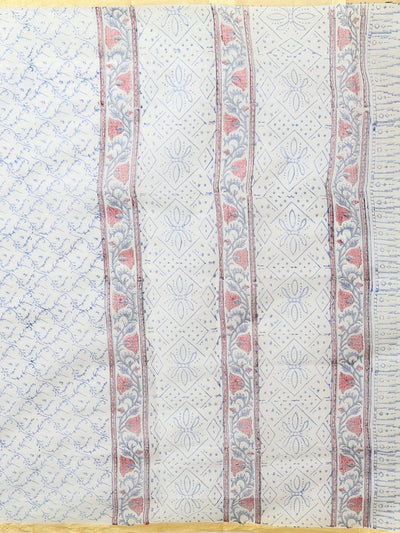 Indiehaat | Pure Kota Doria Blockprint Suit Blue