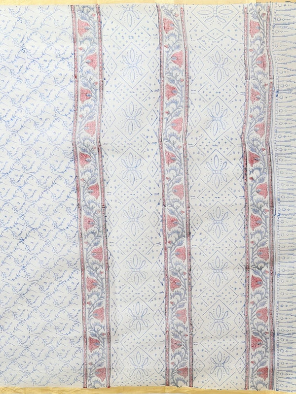 Indiehaat | Pure Kota Doria Blockprint Suit Blue