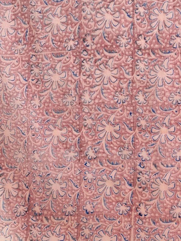 Indiehaat | Pure Kota Doria Blockprint Suit Purple