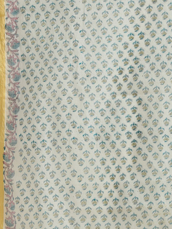 Indiehaat | Pure Kota Doria Blockprint Suit White