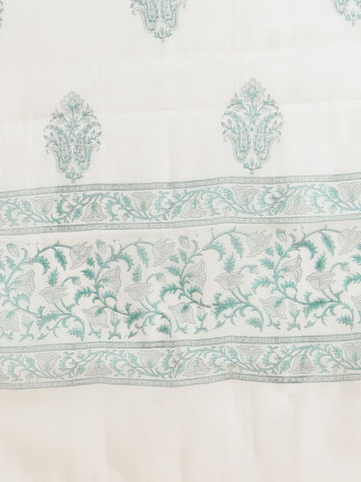 Indiehaat | Pure Kota Doria Blockprint Suit Blue