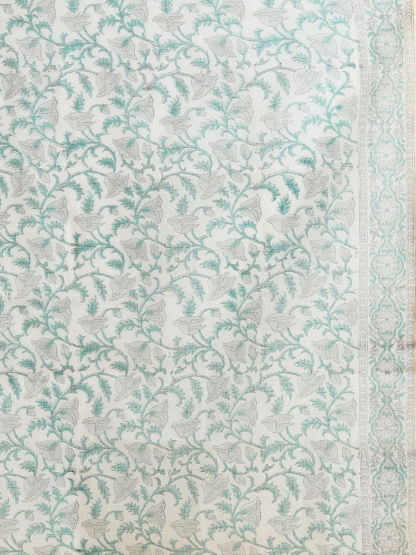 Indiehaat | Pure Kota Doria Blockprint Suit Blue