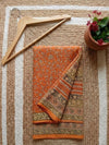 Indiehaat | Kota Doria Hand Block Print Multicolor Saree