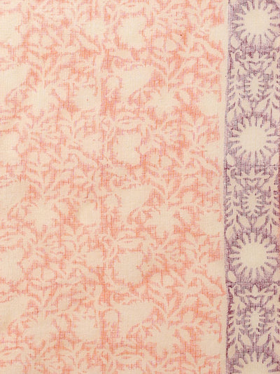 Indiehaat | Kota Doria Hand Block Print Multicolor Saree