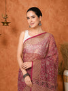 Indiehaat | Kota Doria Hand Block Print Multicolor Saree