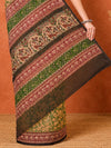Indiehaat | Kota Doria Hand Block Print Multicolor Saree