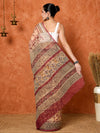 Indiehaat | Kota Doria Hand Block Print Multicolor Saree