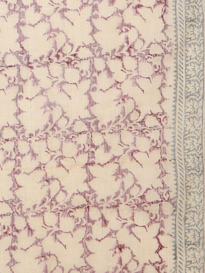 Indiehaat | Kota Doria Hand Block Print Multicolor Saree