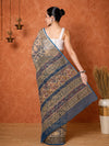 Indiehaat | Kota Doria Hand Block Print Multicolor Saree