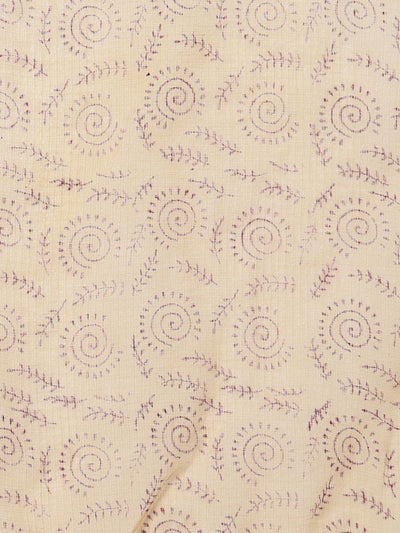 Indiehaat | Kota Doria Hand Block Print Multicolor Saree