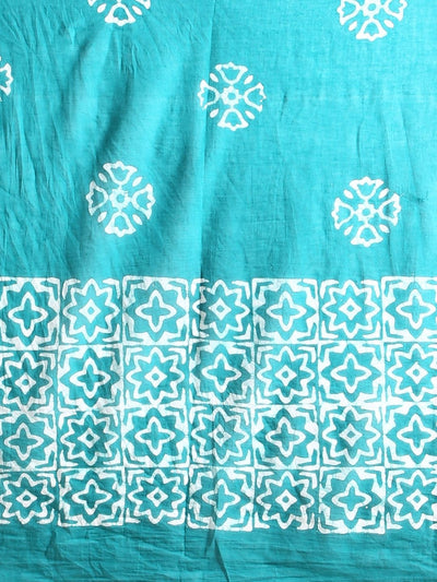 Indiehaat | Pure Mul Cotton Hand Wax Batik Suit Blue