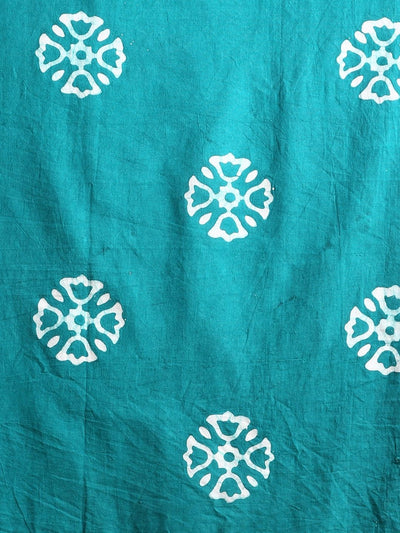 Indiehaat | Pure Mul Cotton Hand Wax Batik Suit Blue