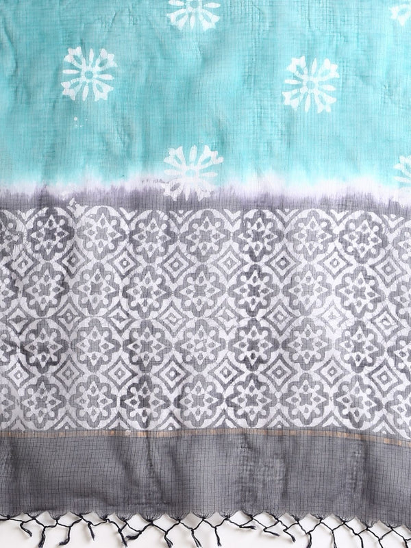 Indiehaat | Kota Doria Hand Wax Batik Suit Blue