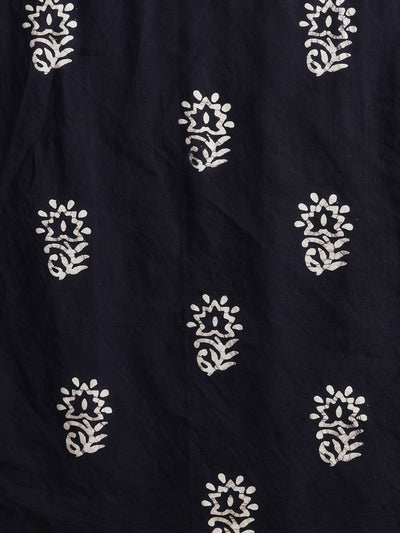 Indiehaat | Kota Doria Hand Wax Batik Suit Black