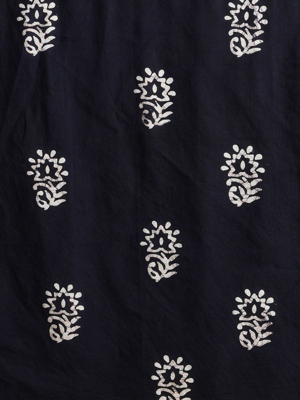 Indiehaat | Kota Doria Hand Wax Batik Suit Black