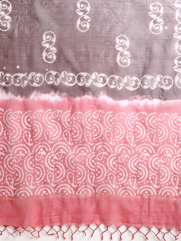 Indiehaat | Kota Doria Hand Wax Batik Suit Pink