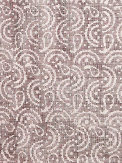 Indiehaat | Kota Doria Hand Wax Batik Suit Brown