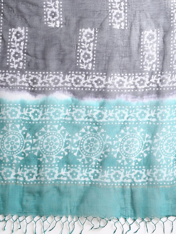 Indiehaat | Kota Doria Hand Wax Batik Suit Green