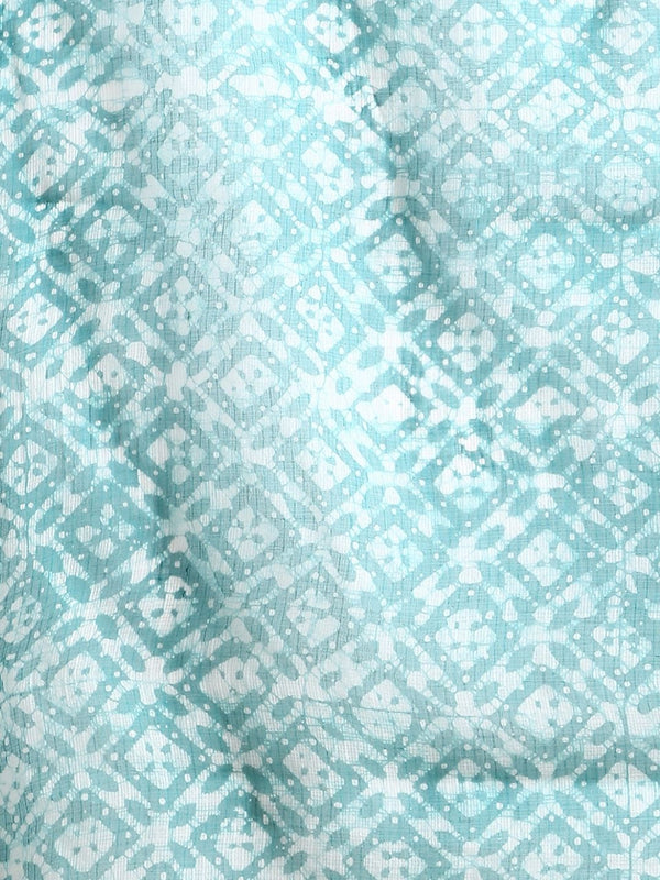 Indiehaat | Kota Doria Hand Wax Batik Suit Green