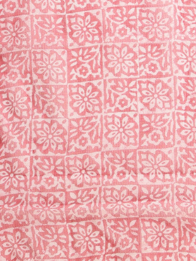 Indiehaat | Kota Doria Hand Wax Batik Suit Red