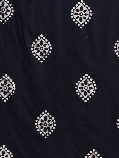 Indiehaat | Kota Doria Hand Wax Batik Suit Black