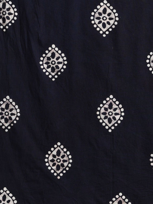 Indiehaat | Kota Doria Hand Wax Batik Suit Black