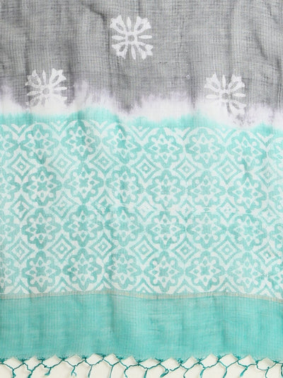 Indiehaat | Kota Doria Hand Wax Batik Suit Green