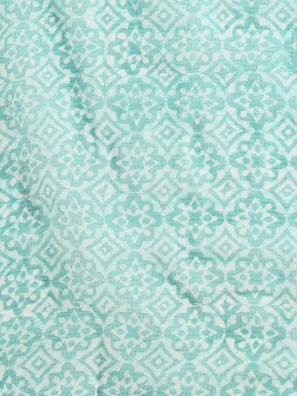 Indiehaat | Kota Doria Hand Wax Batik Suit Green