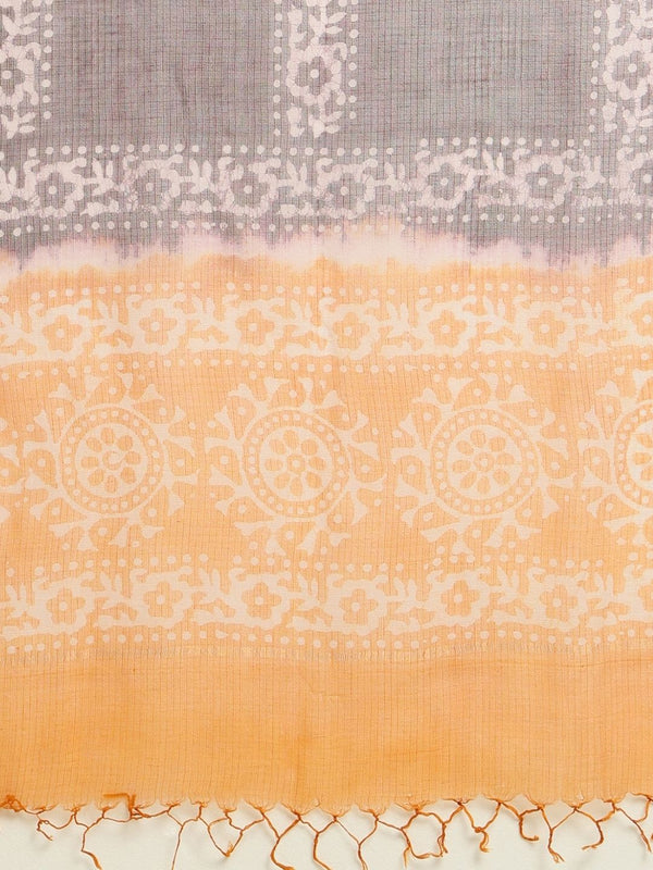 Indiehaat | Kota Doria Hand Wax Batik Suit Yellow