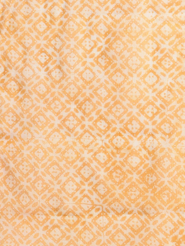 Indiehaat | Kota Doria Hand Wax Batik Suit Yellow