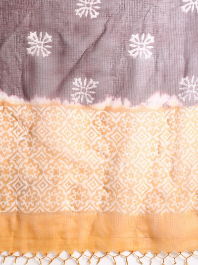 Indiehaat | Kota Doria Hand Wax Batik Suit Yellow