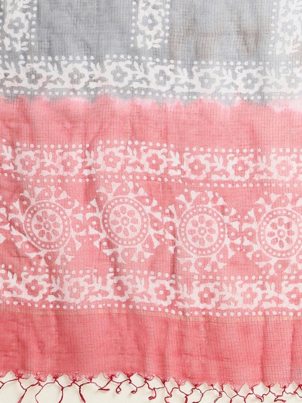 Indiehaat | Kota Doria Hand Wax Batik Suit Red