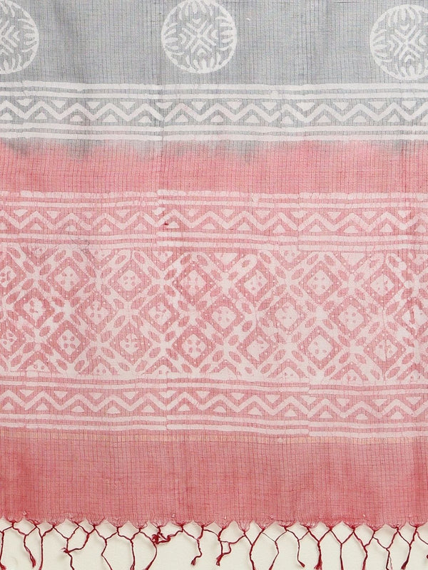 Indiehaat | Kota Doria Hand Wax Batik Suit Red