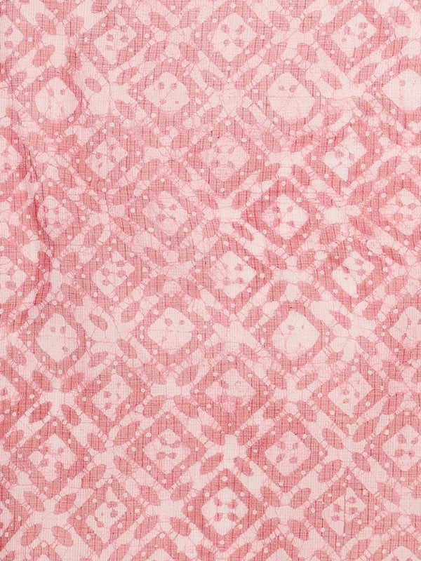 Indiehaat | Kota Doria Hand Wax Batik Suit Red