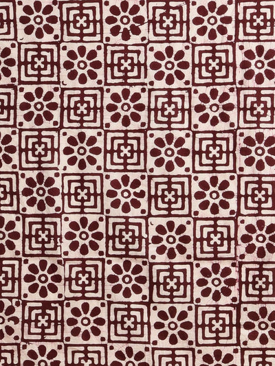 Indiehaat | Pure Mul Cotton Hand Wax Batik Suit Brown