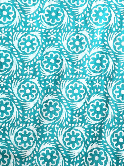 Indiehaat | Pure Mul Cotton Hand Wax Batik Suit Blue