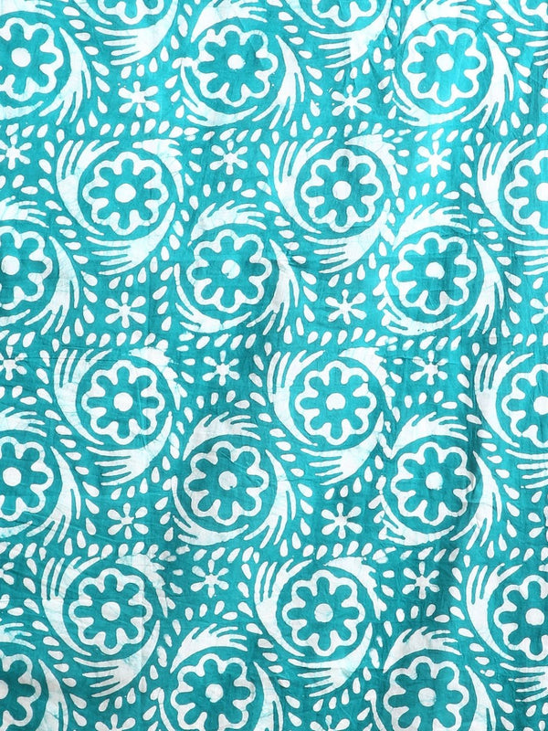 Indiehaat | Pure Mul Cotton Hand Wax Batik Suit Blue