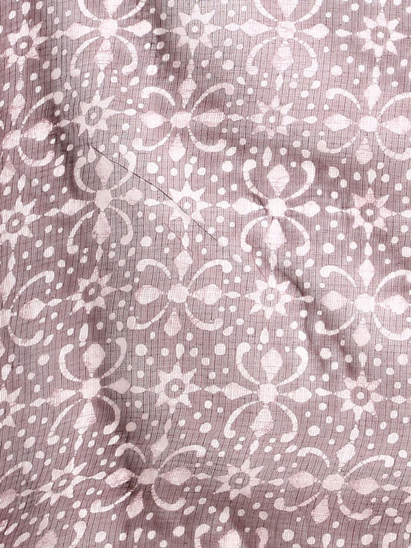 Indiehaat | Kota Doria Hand Wax Batik Suit Maroon