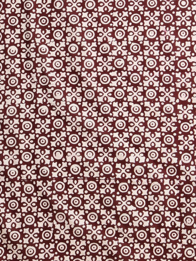 Indiehaat | Pure Mul Cotton Hand Wax Batik Suit Brown