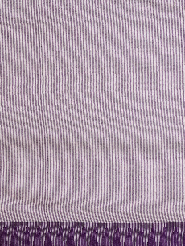Indiehaat | Kora Silk Handloom Embroidered Saree White
