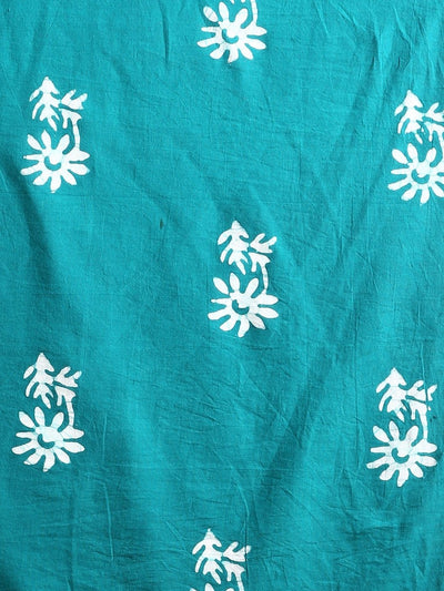 Indiehaat | Kota Doria Hand Wax Batik Suit Blue