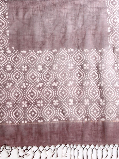 Indiehaat | Kota Doria Hand Wax Batik Suit Brown