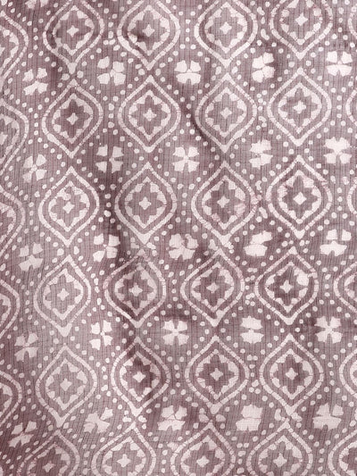 Indiehaat | Kota Doria Hand Wax Batik Suit Brown