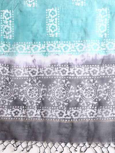 Indiehaat | Kota Doria Hand Wax Batik Suit Blue