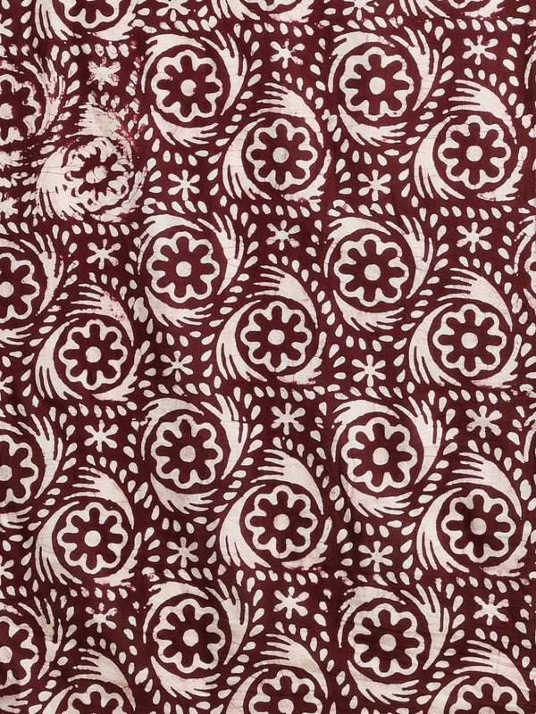 Indiehaat | Pure Mul Cotton Hand Wax Batik Suit Brown